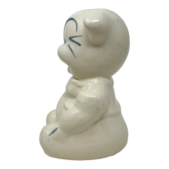 Ceramic Piggy Bank Vintage 1950-60s Anthropomorphic Pig Bow Tie Two - Picture 2 of 7